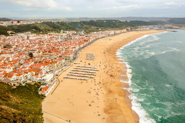 Praia da Nazaré em Portugal