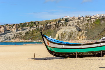 Praia da Nazaré em Portugal