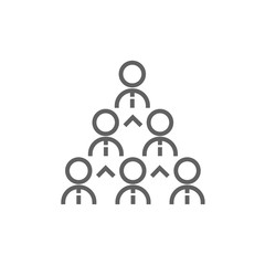 Business pyramid line icon.