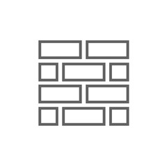 Brickwall line icon.