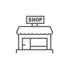Shop store line icon.