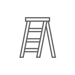 Stepladder line icon.