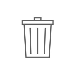 Trash can line icon.