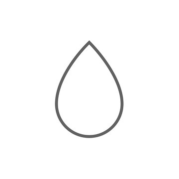 recommend clip art: Water drop line icon.