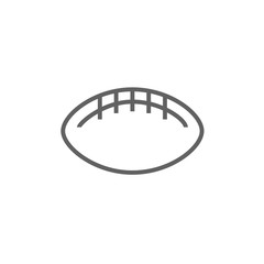 Rugby football ball line icon.