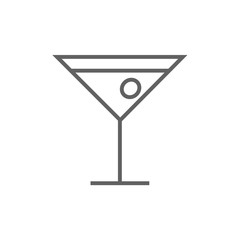 Cocktail glass line icon.