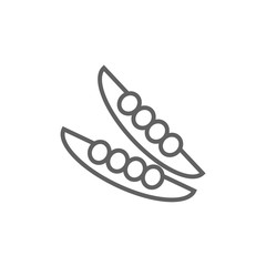 Peapod line icon.