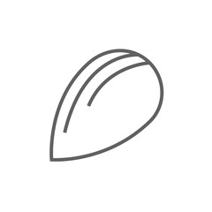 Almond line icon.
