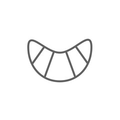 Croissant line icon.
