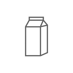 Packaged dairy product line icon.