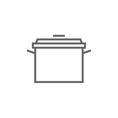 Saucepan line icon.