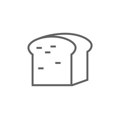 Half of bread line icon.