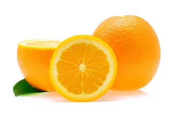 Orange fruit isolated on white