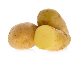 Potatoes isolated on white