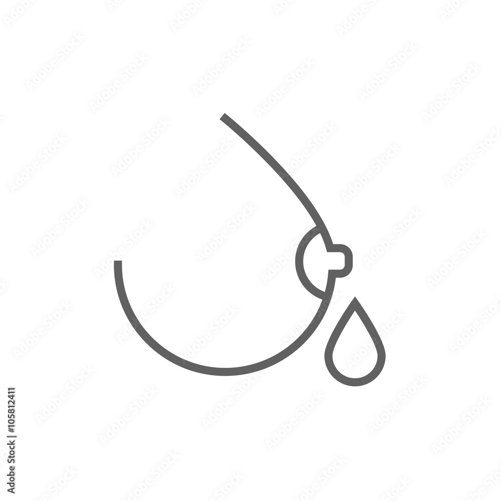 Poster breastfeeding line icon.