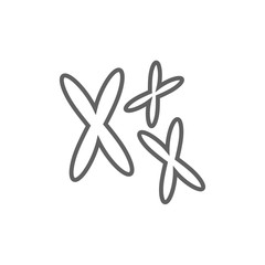 Chromosomes line icon.