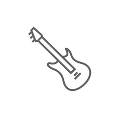 Electric guitar line icon.