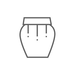 Drum instrument line icon.