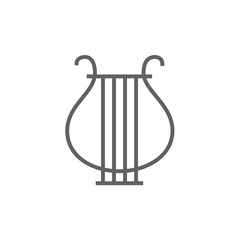 Lyre line icon.