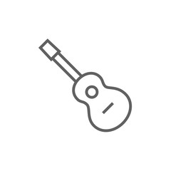 Acoustic guitar line icon.