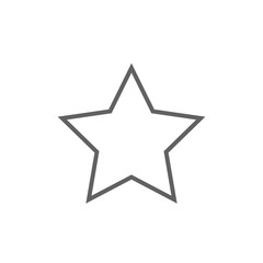 Rating star line icon.