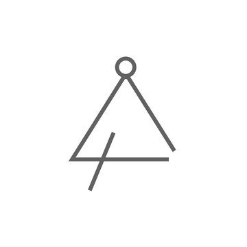 Triangle line icon.
