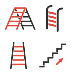 Ladder icons set.