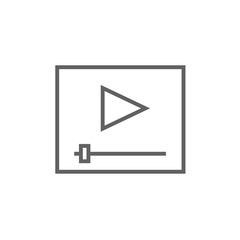 Video player line icon.