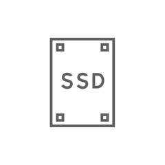 Solid state drive line icon.