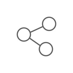 Social network line icon.