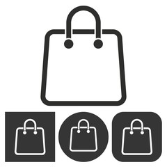 Shopping bag - vector icon.