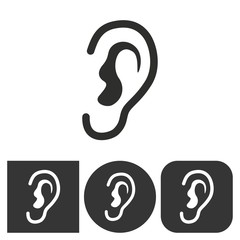 Naklejka premium Ear - vector icon.