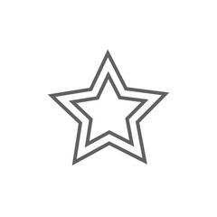 Rating star line icon.