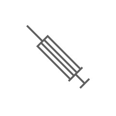 Syringe line icon.