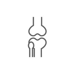 Knee joint line icon.