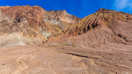 Breathtaking views of the colored rocks. The colorful rocks located in Artist loop drive, Death Valley National Park