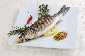 Grilled seabass