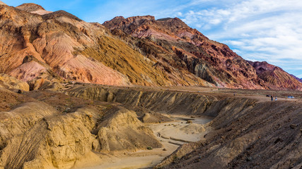 Breathtaking views of the colored rocks. The colorful rocks located in Artist loop drive, Death Valley National Park
