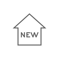 New house line icon.