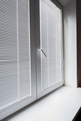 Window with blinds at office
