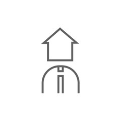 Real estate agent line icon.