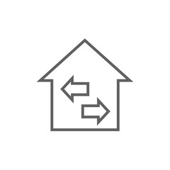 Property resale line icon.
