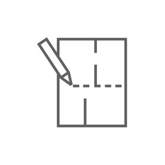 Layout of the house line icon.