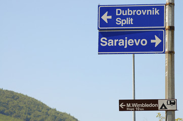 Sign to Sarajevo & Dubrovnik - Bosnia Herzegovina