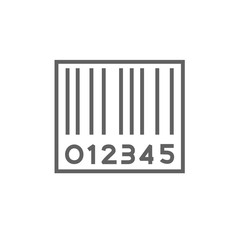 Barcode line icon.