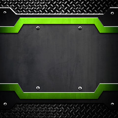 metal template with diamond plate background