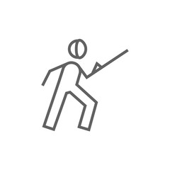 Fencing line icon.