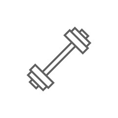 Dumbbell line icon.