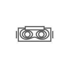 Virtual reality headset line icon.