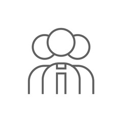 Group of businessmen line icon.